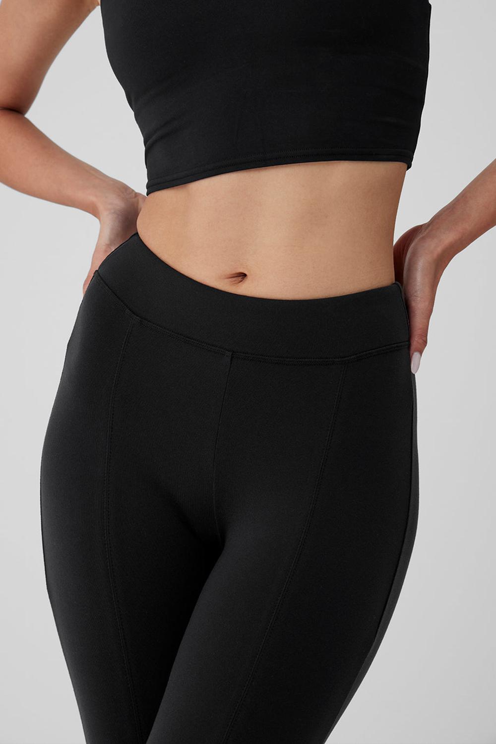 Leggins Alo Yoga Airbrush High-Waist Flutter Mujer Negros | Mexico  MPX-986027