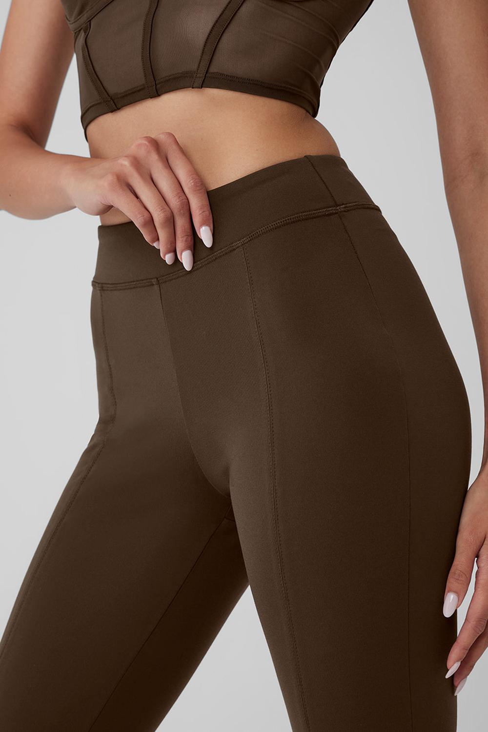Leggins Alo Yoga Airbrush High-Waist Flutter Mujer Espresso | Mexico  FXL-367208
