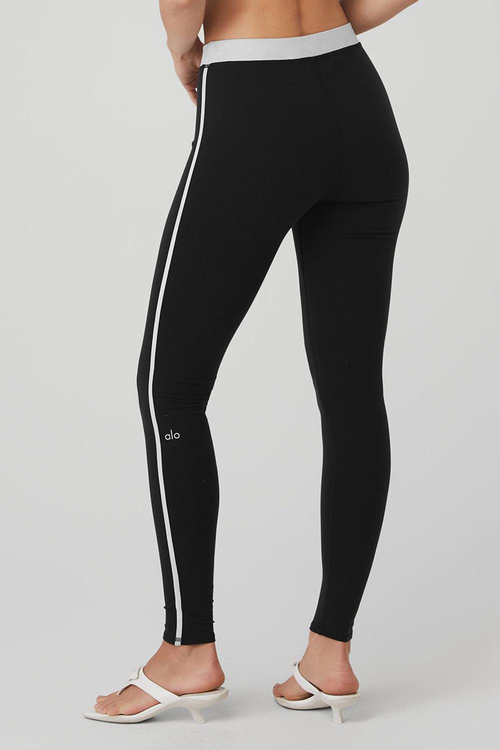 Leggins Alo Yoga Airbrush High-Waist Streamlined Mujer Negros Blancos | Mexico  NUP-709652