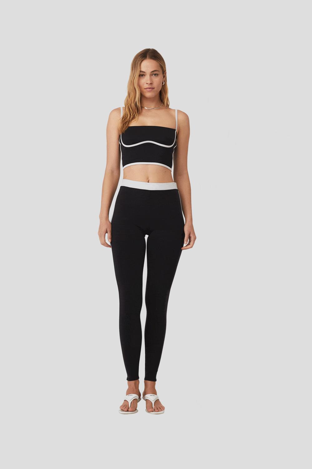 Leggins Alo Yoga Airbrush High-Waist Streamlined Mujer Negros Blancos | Mexico  NUP-709652