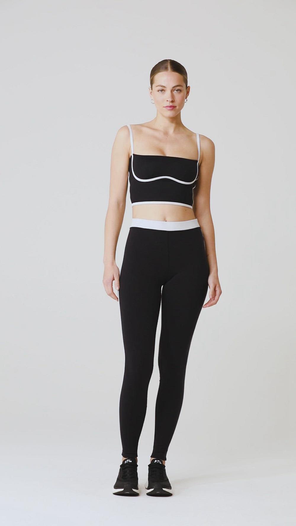 Leggins Alo Yoga Airbrush High-Waist Streamlined Mujer Negros Blancos | Mexico  NUP-709652