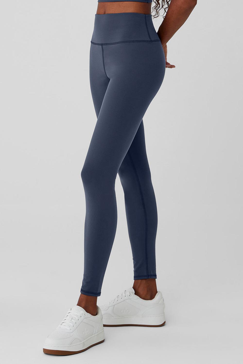 Leggins Alo Yoga Airbrush Winter Warm High-Waist Nocturne Mujer Azul Marino | Mexico  RBW-185023