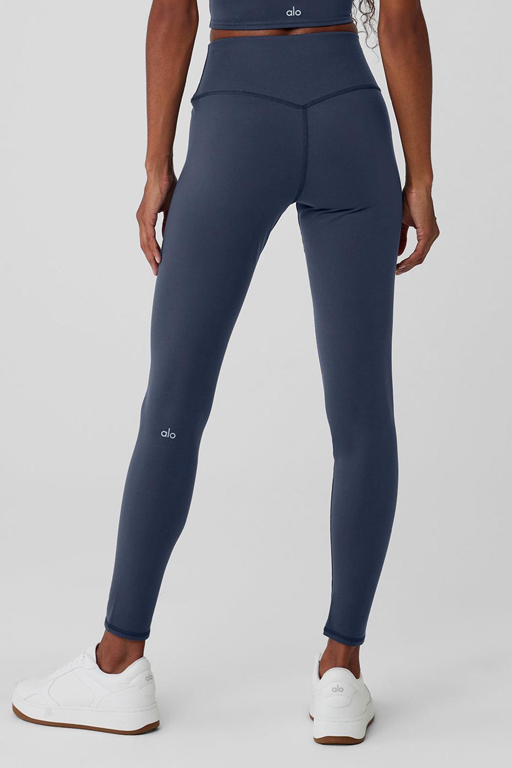 Leggins Alo Yoga Airbrush Winter Warm High-Waist Nocturne Mujer Azul Marino | Mexico  RBW-185023