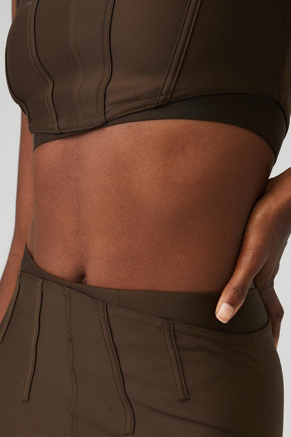Leggins Alo Yoga Airlift High-Waist 7/8 Corset Mujer Espresso | Mexico  GUE-120758