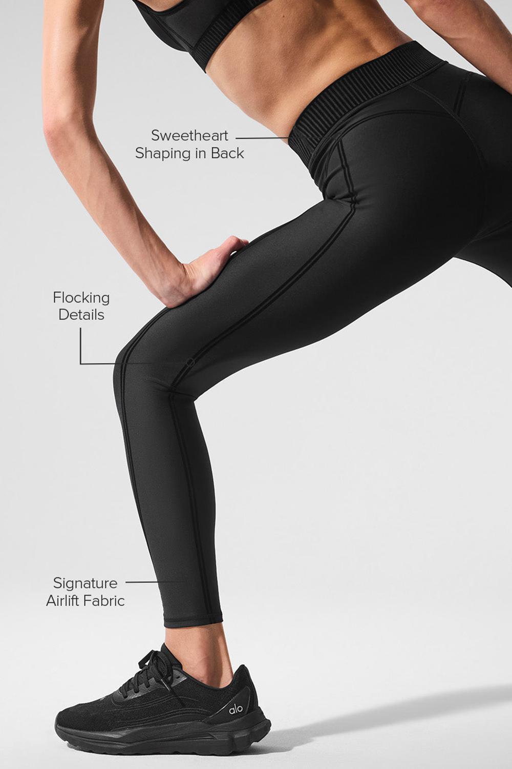 Leggins Alo Yoga Airlift High-Waist 7/8 Line Up Mujer Negros | Mexico  ZTD-905163
