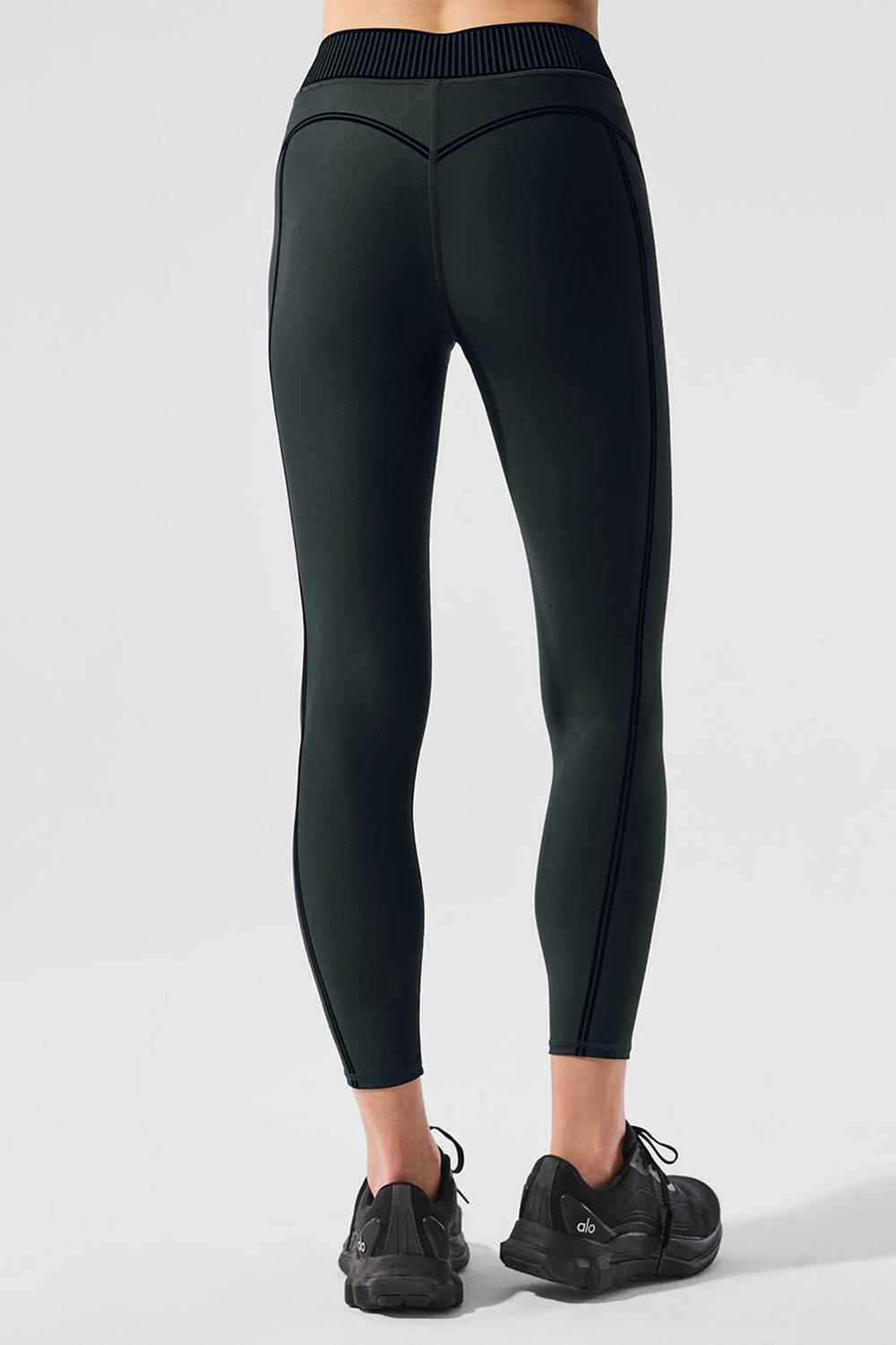Leggins Alo Yoga Airlift High-Waist 7/8 Line Up Mujer Verdes | Mexico  JNC-132489