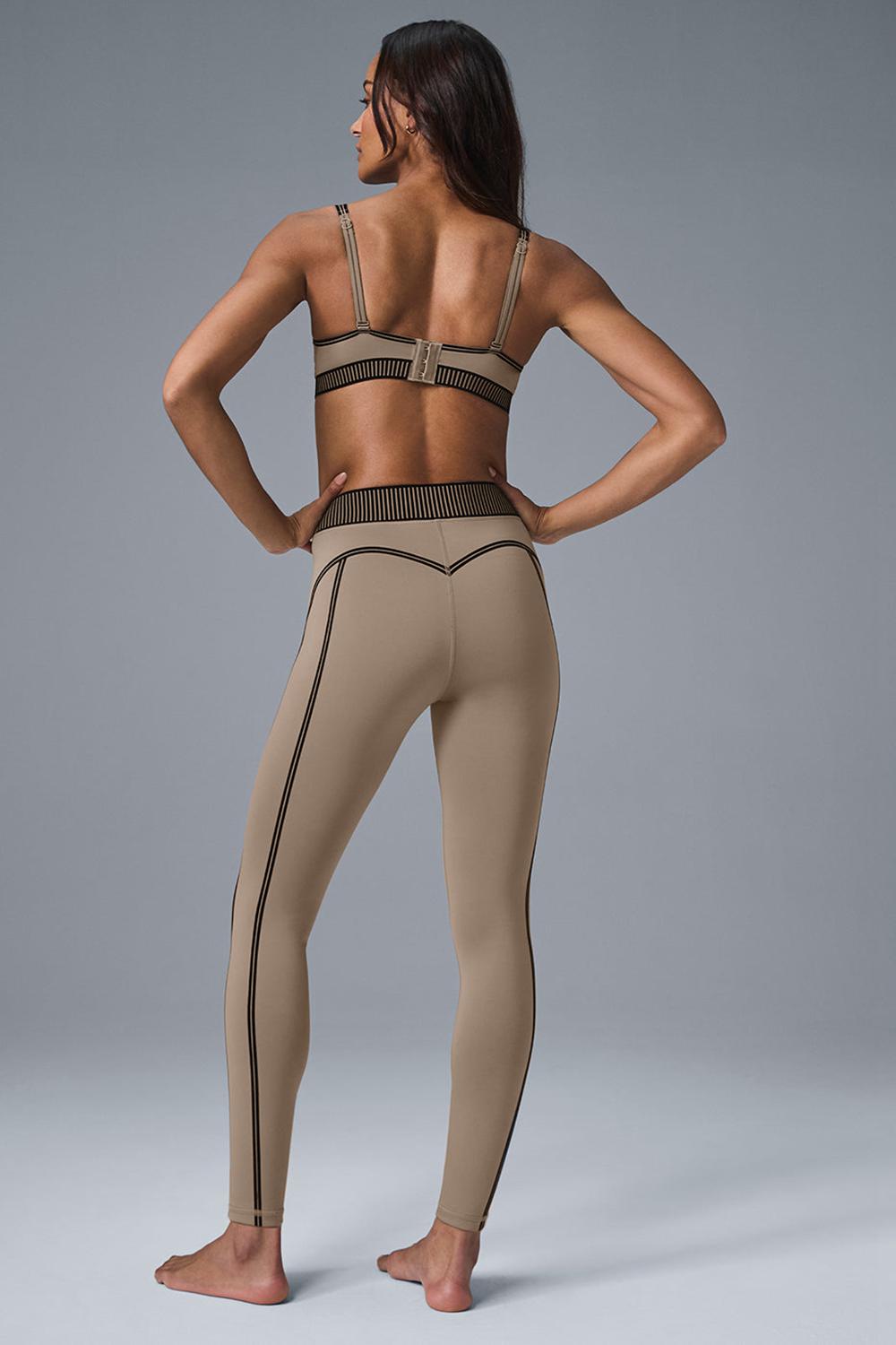 Leggins Alo Yoga Airlift High-Waist 7/8 Line Up Mujer Gravel | Mexico  YXD-906731