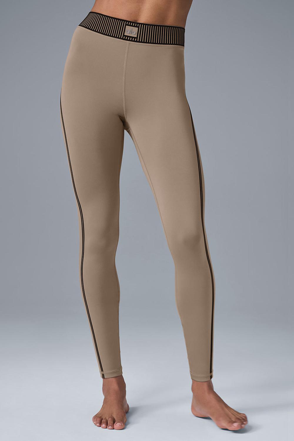 Leggins Alo Yoga Airlift High-Waist 7/8 Line Up Mujer Gravel | Mexico  YXD-906731
