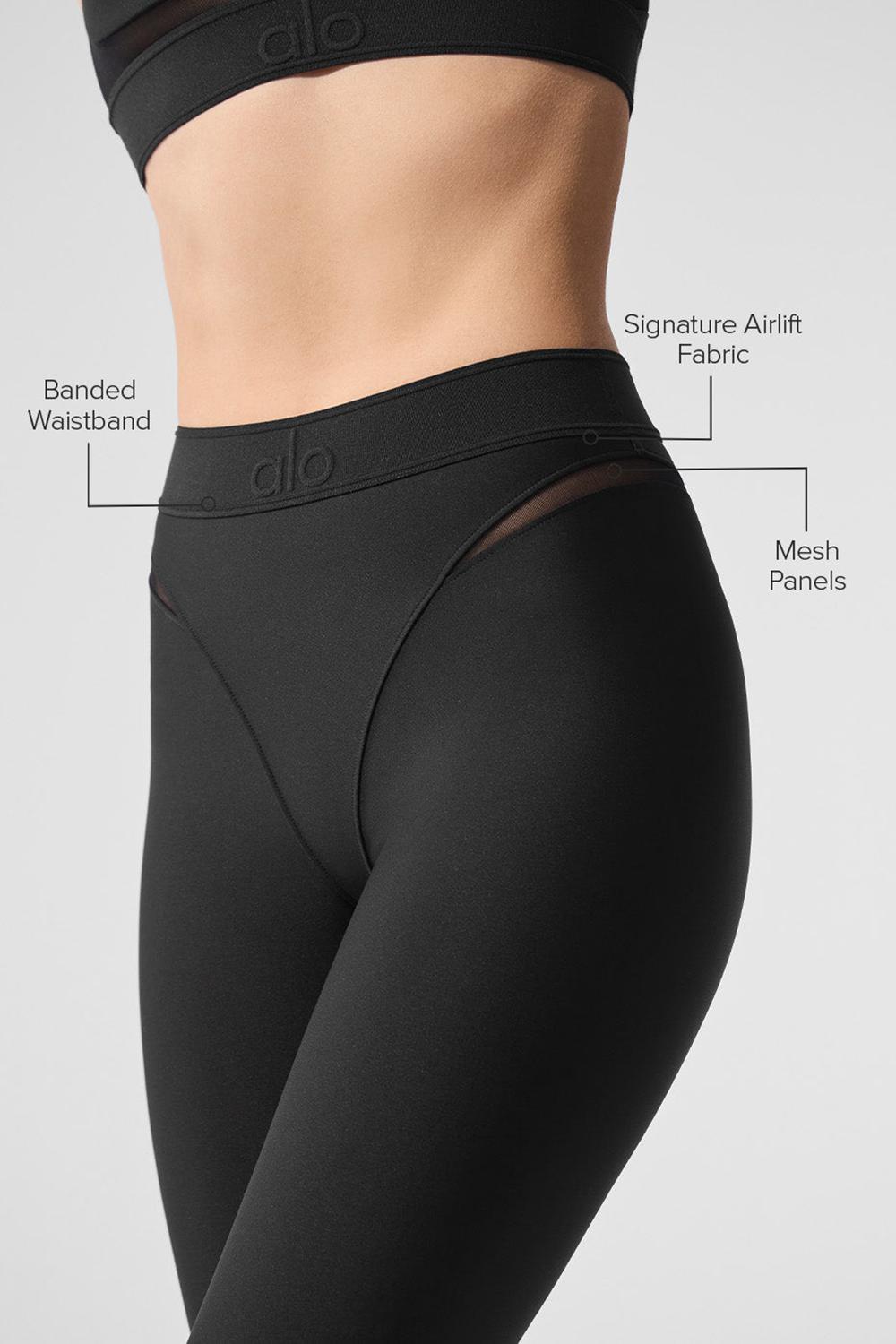 Leggins Alo Yoga Airlift High-Waist 7/8 Rebel Mujer Negros | Mexico  SCH-534719