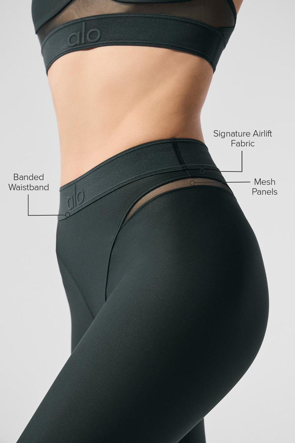 Leggins Alo Yoga Airlift High-Waist 7/8 Rebel Mujer Verdes | Mexico  DVT-643952
