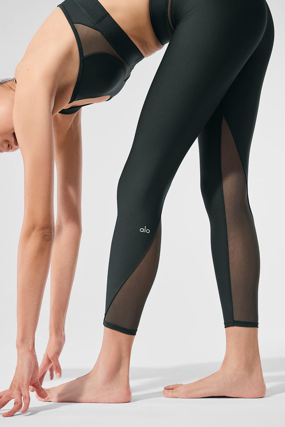 Leggins Alo Yoga Airlift High-Waist 7/8 Rebel Mujer Verdes | Mexico  DVT-643952