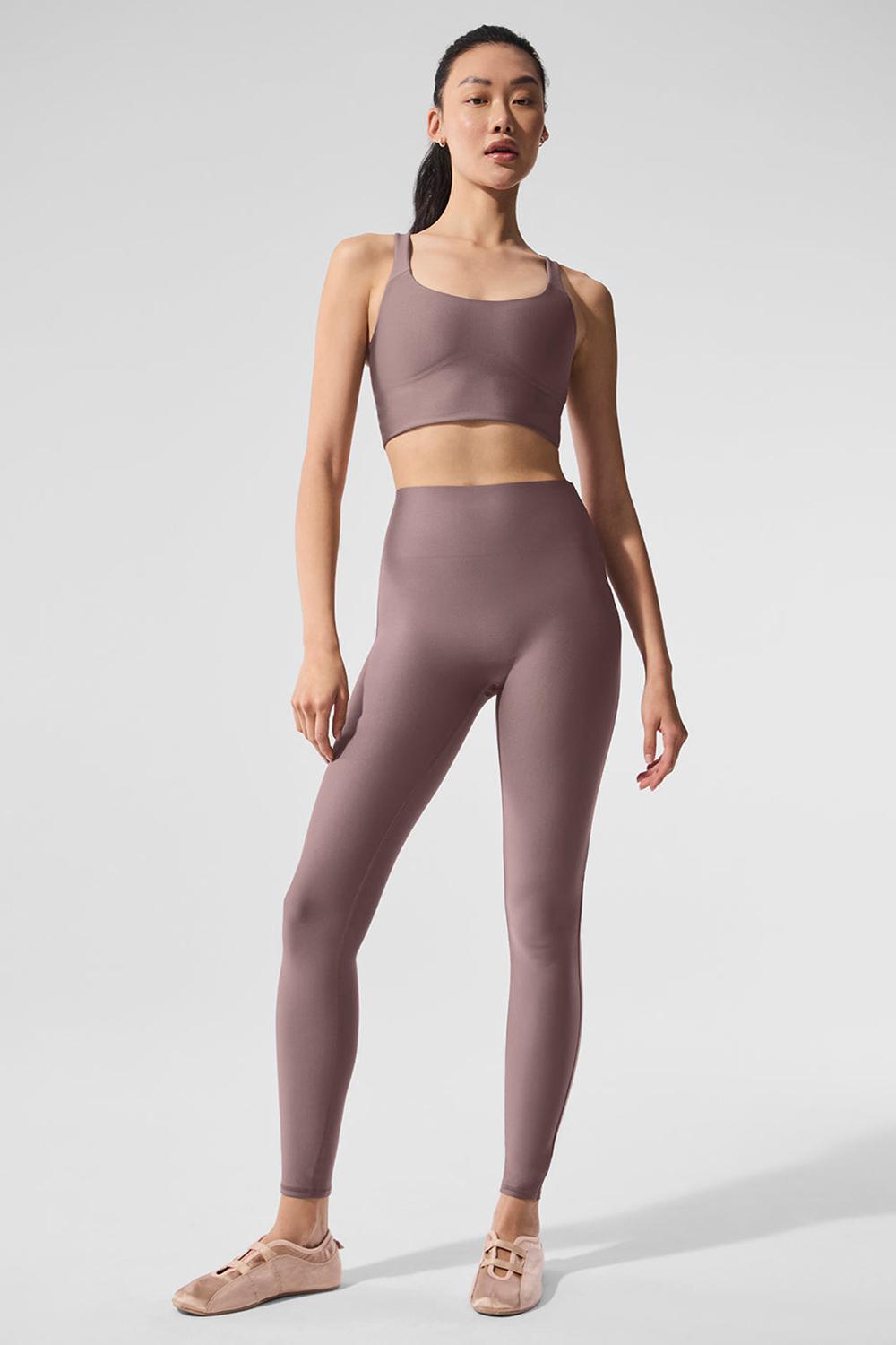 Leggins Alo Yoga Airlift High-Waist Sleek Mujer Mushroom | Mexico  RHY-534671