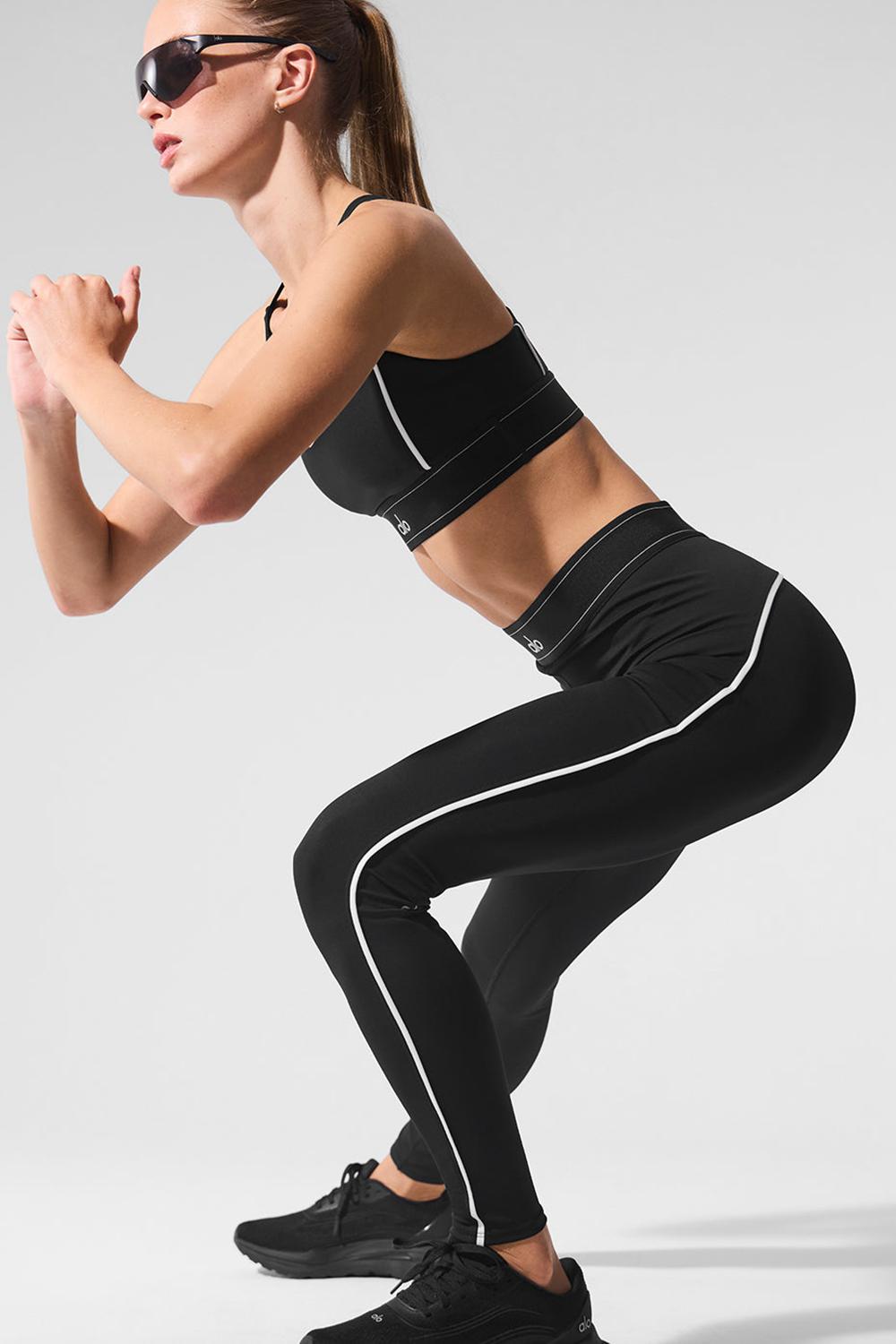 Leggins Alo Yoga Airlift High-Waist Suit Up Mujer Negros Blancos | Mexico  KUC-068291