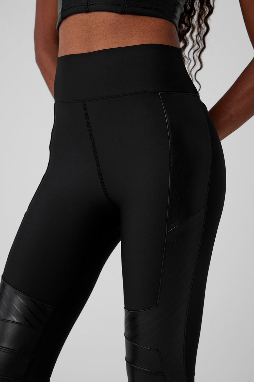Leggins Alo Yoga Airlift Winter Warm High-Waist Supermoto Mujer Negros | Mexico  FPB-194056