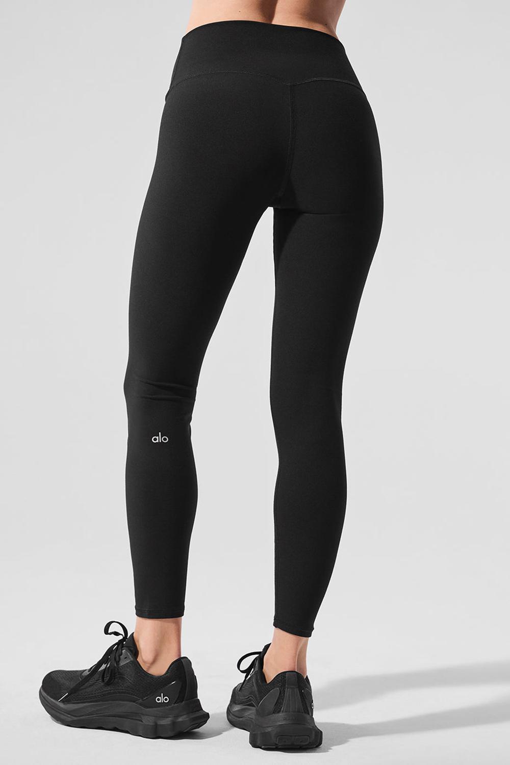 Leggins Alo Yoga Alosoft High-Waist 7/8 Highlight Mujer Negros | Mexico  TCA-970216
