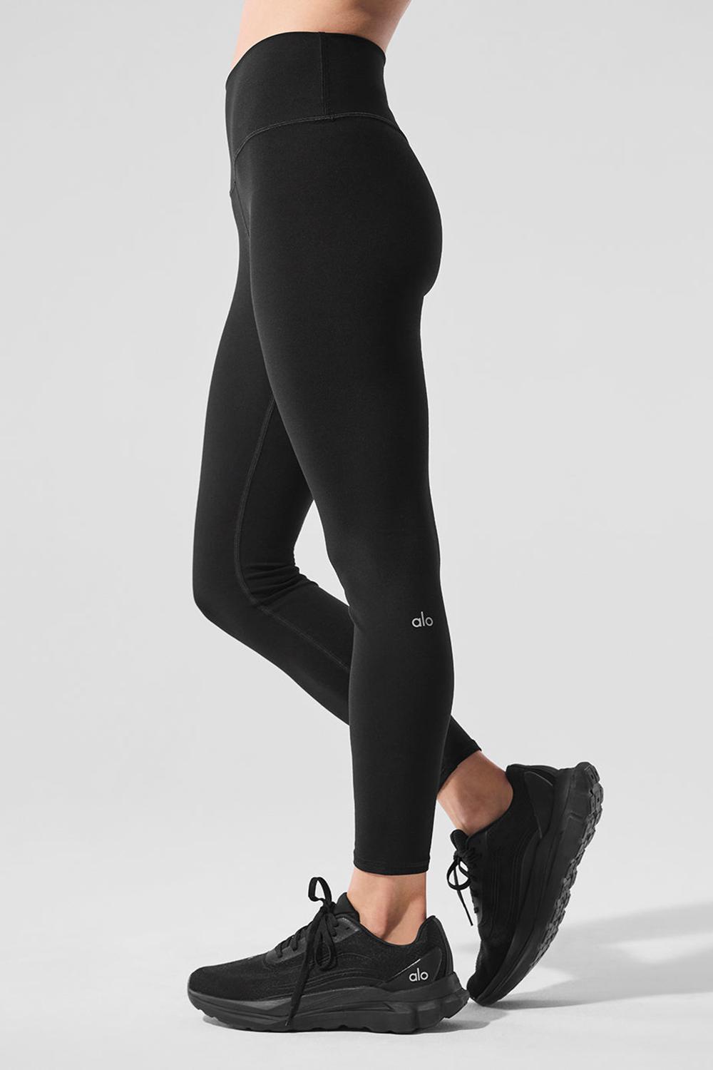 Leggins Alo Yoga Alosoft High-Waist 7/8 Highlight Mujer Negros | Mexico  TCA-970216