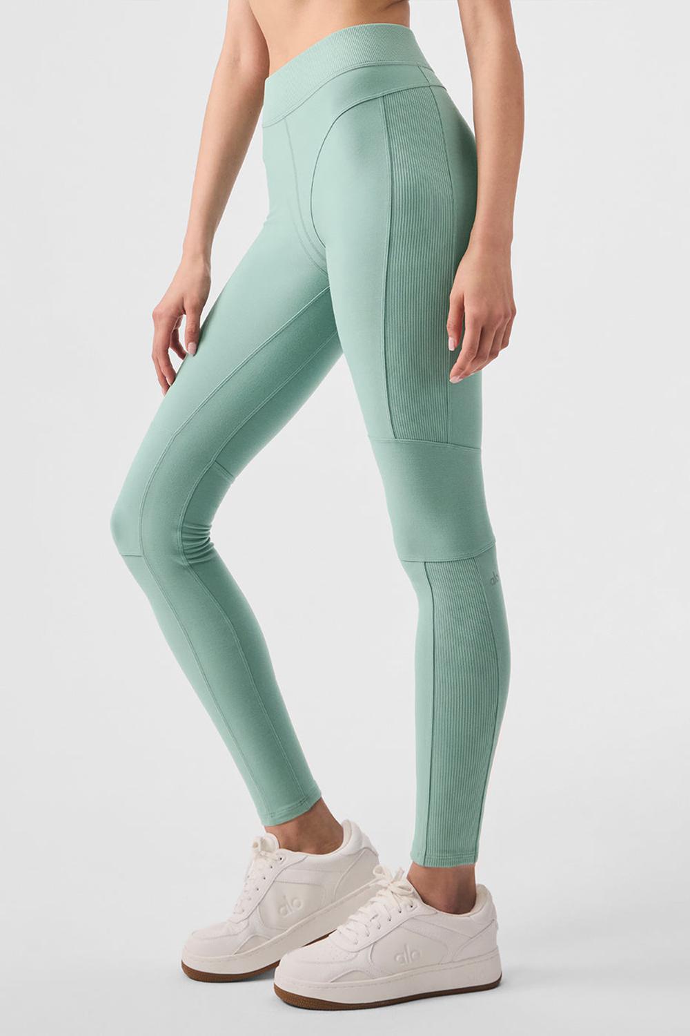 Leggins Alo Yoga Alosoft High-Waist Head Start Mujer Verdes | Mexico  VMX-089647