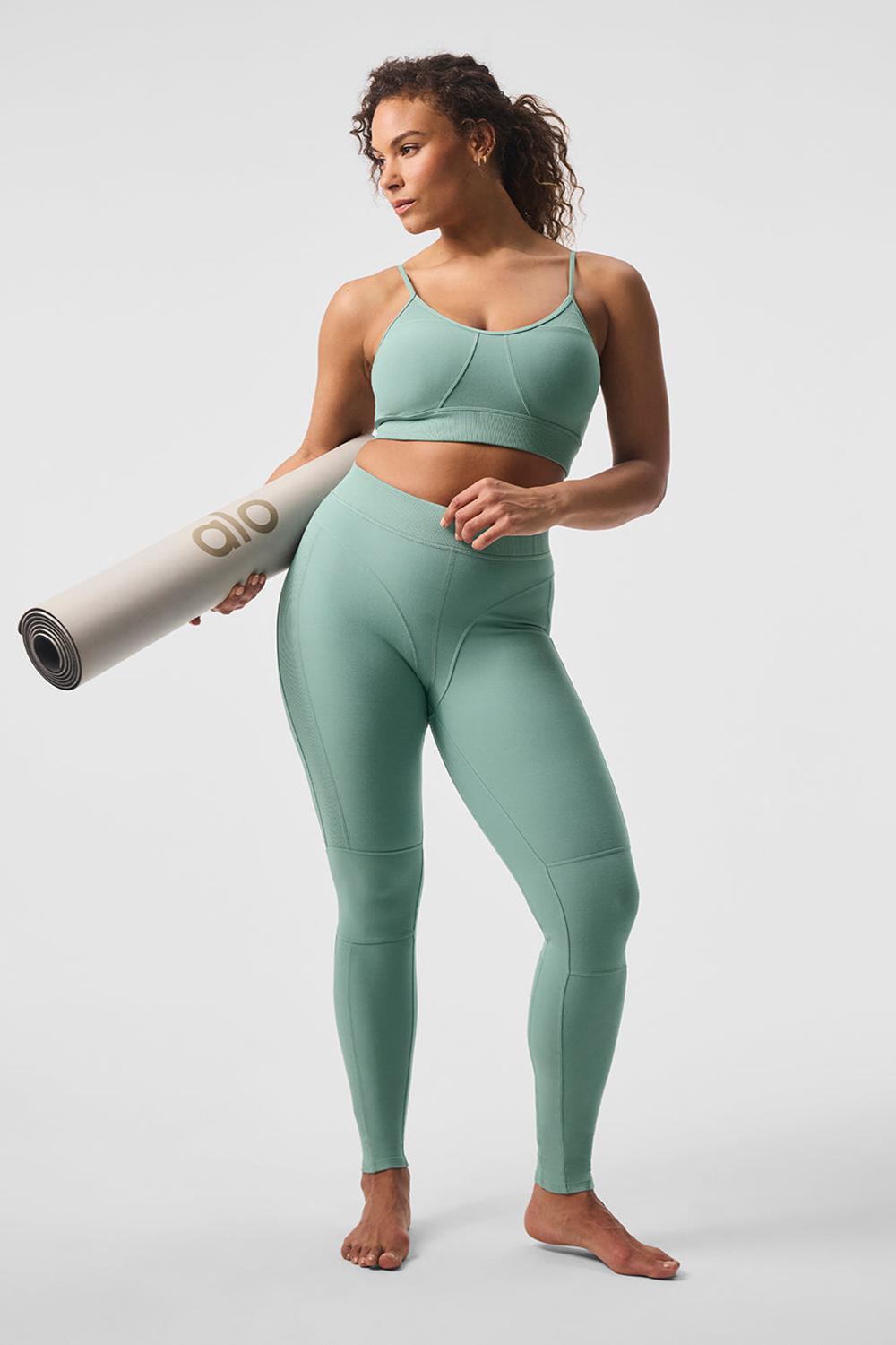 Leggins Alo Yoga Alosoft High-Waist Head Start Mujer Verdes | Mexico  VMX-089647