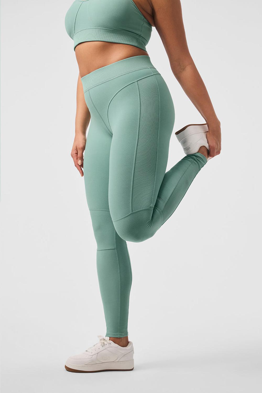 Leggins Alo Yoga Alosoft High-Waist Head Start Mujer Verdes | Mexico  VMX-089647