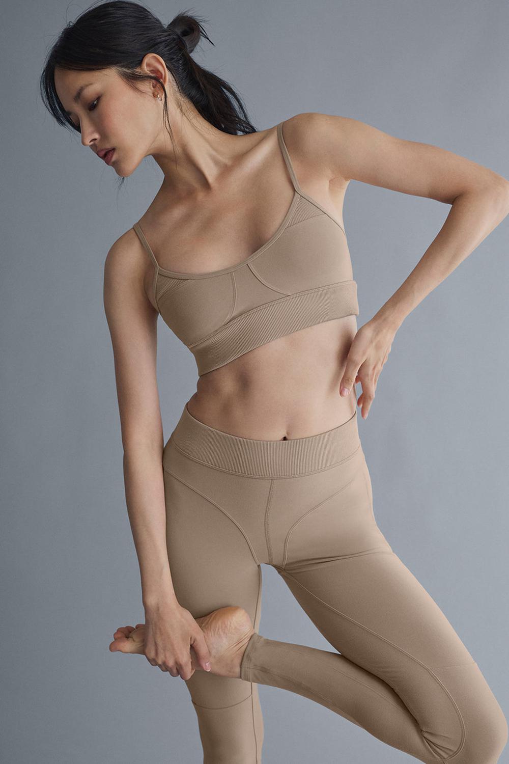 Leggins Alo Yoga Alosoft High-Waist Head Start Mujer Gravel | Mexico  NFR-624098