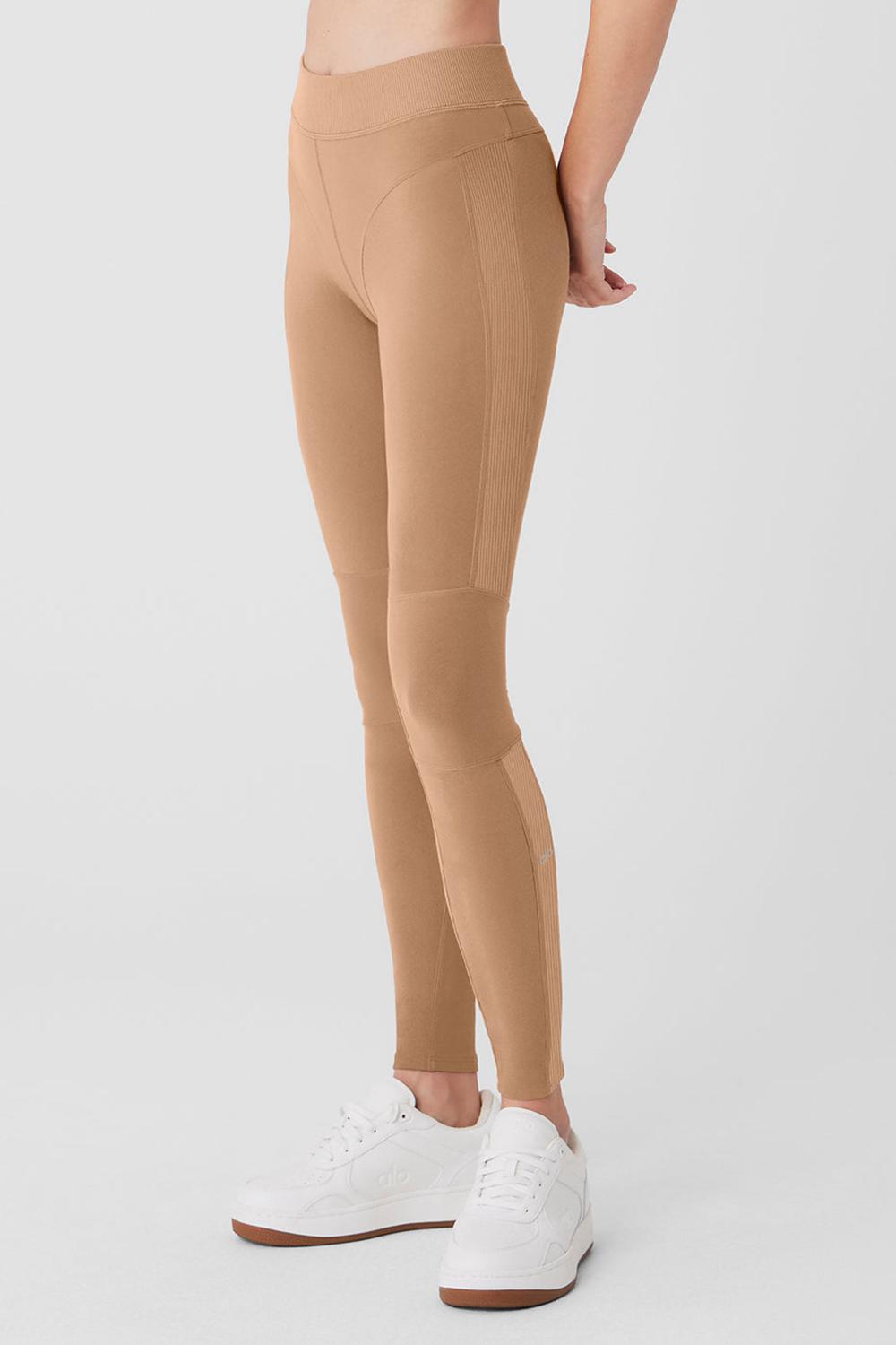 Leggins Alo Yoga Alosoft High-Waist Head Start Mujer Toasted Almond | Mexico  RQK-098164