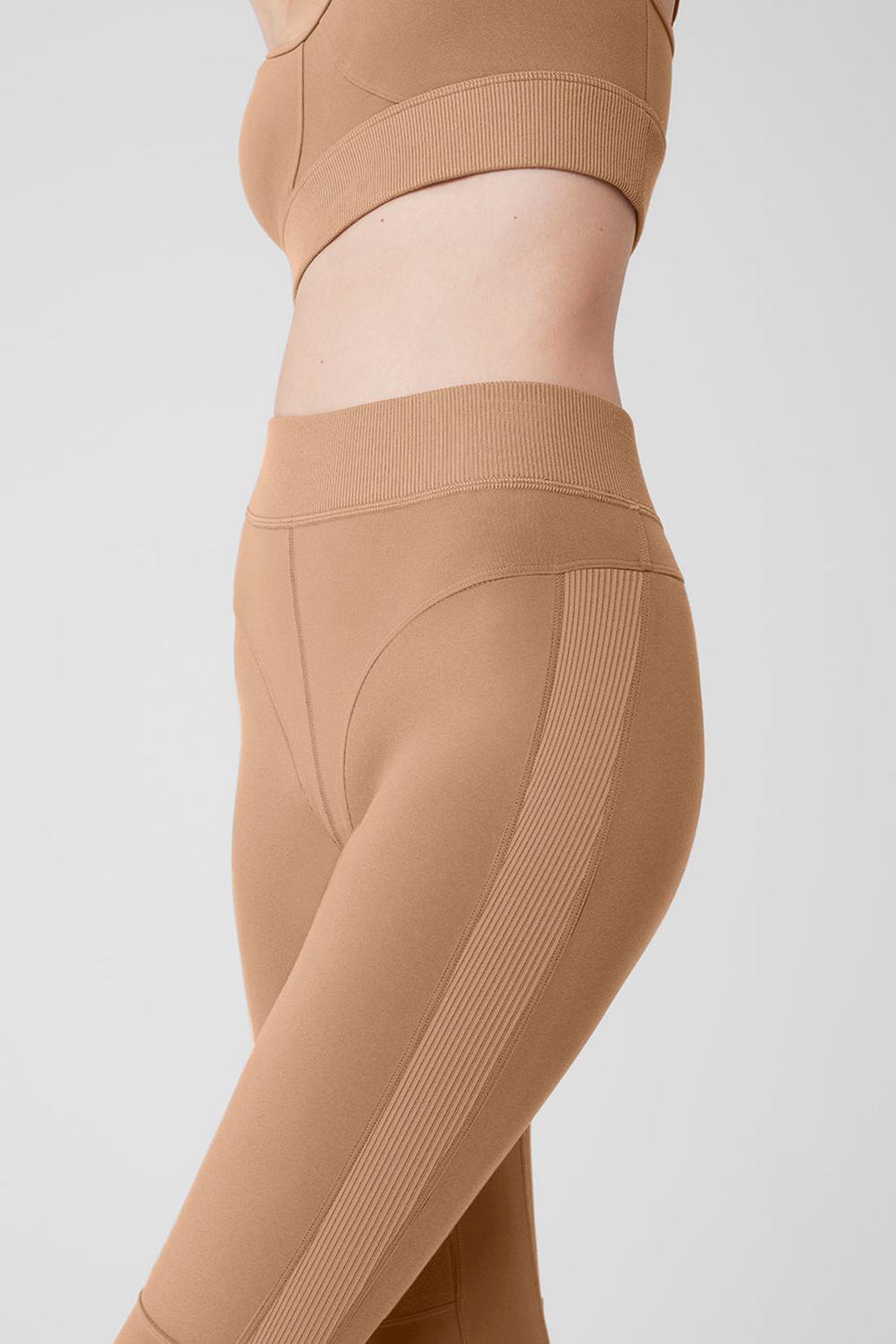 Leggins Alo Yoga Alosoft High-Waist Head Start Mujer Toasted Almond | Mexico  RQK-098164