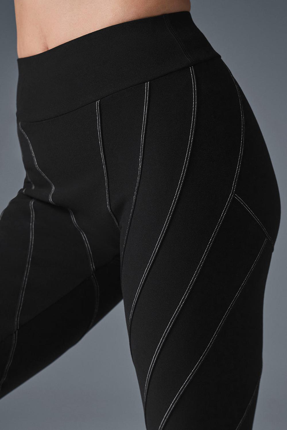 Leggins Alo Yoga Alosoft High-Waist Sunray Mujer Negros Blancos | Mexico  KYE-032495