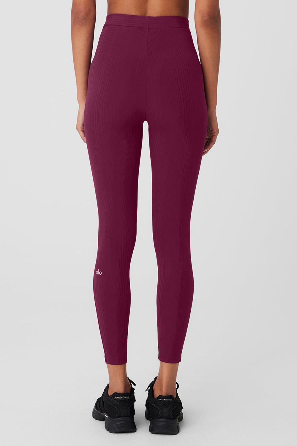 Leggins Alo Yoga High-Waist 7/8 Run It Back Mujer Wild Berry | Mexico  RVH-859713