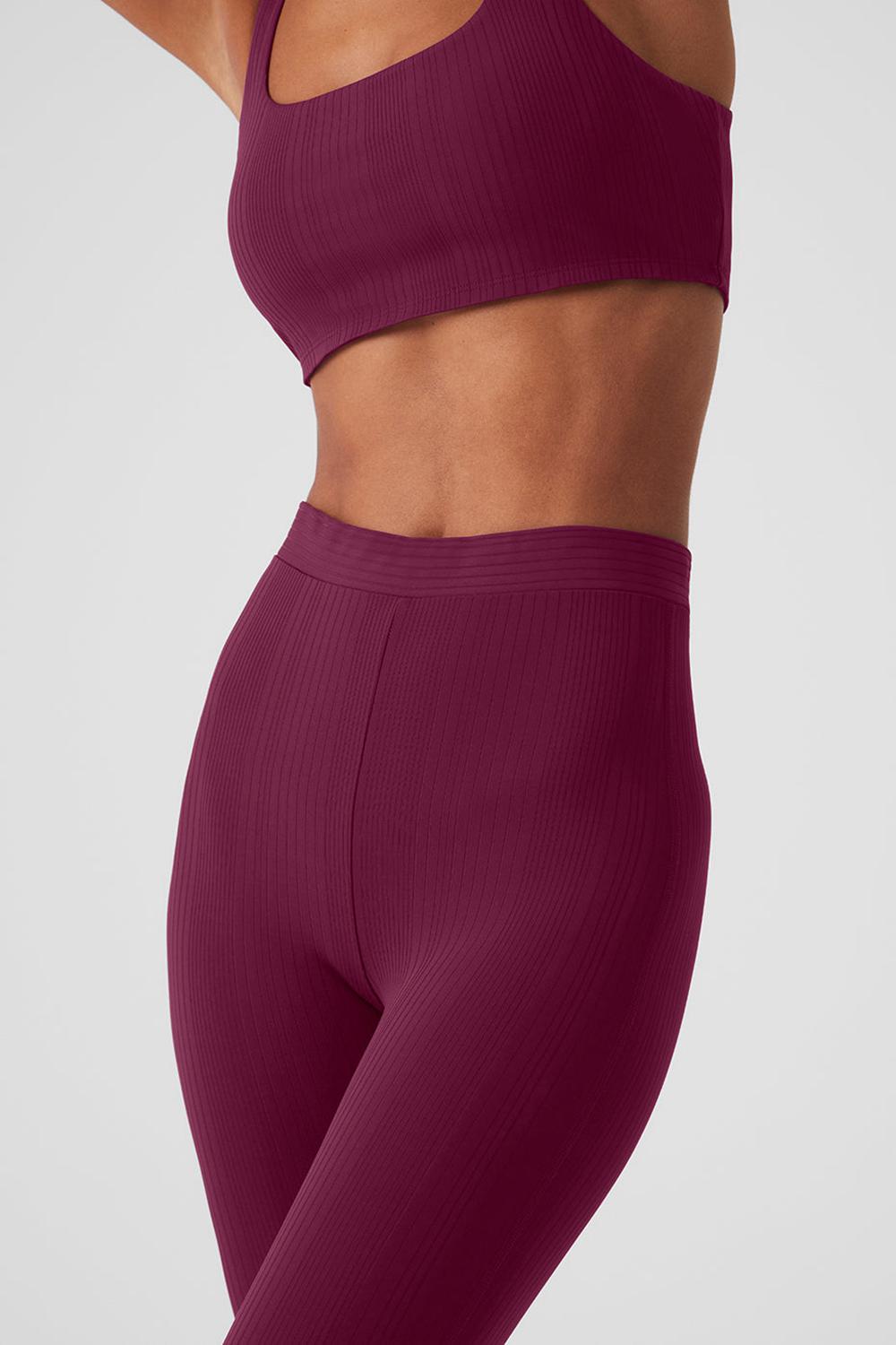 Leggins Alo Yoga High-Waist 7/8 Run It Back Mujer Wild Berry | Mexico  RVH-859713