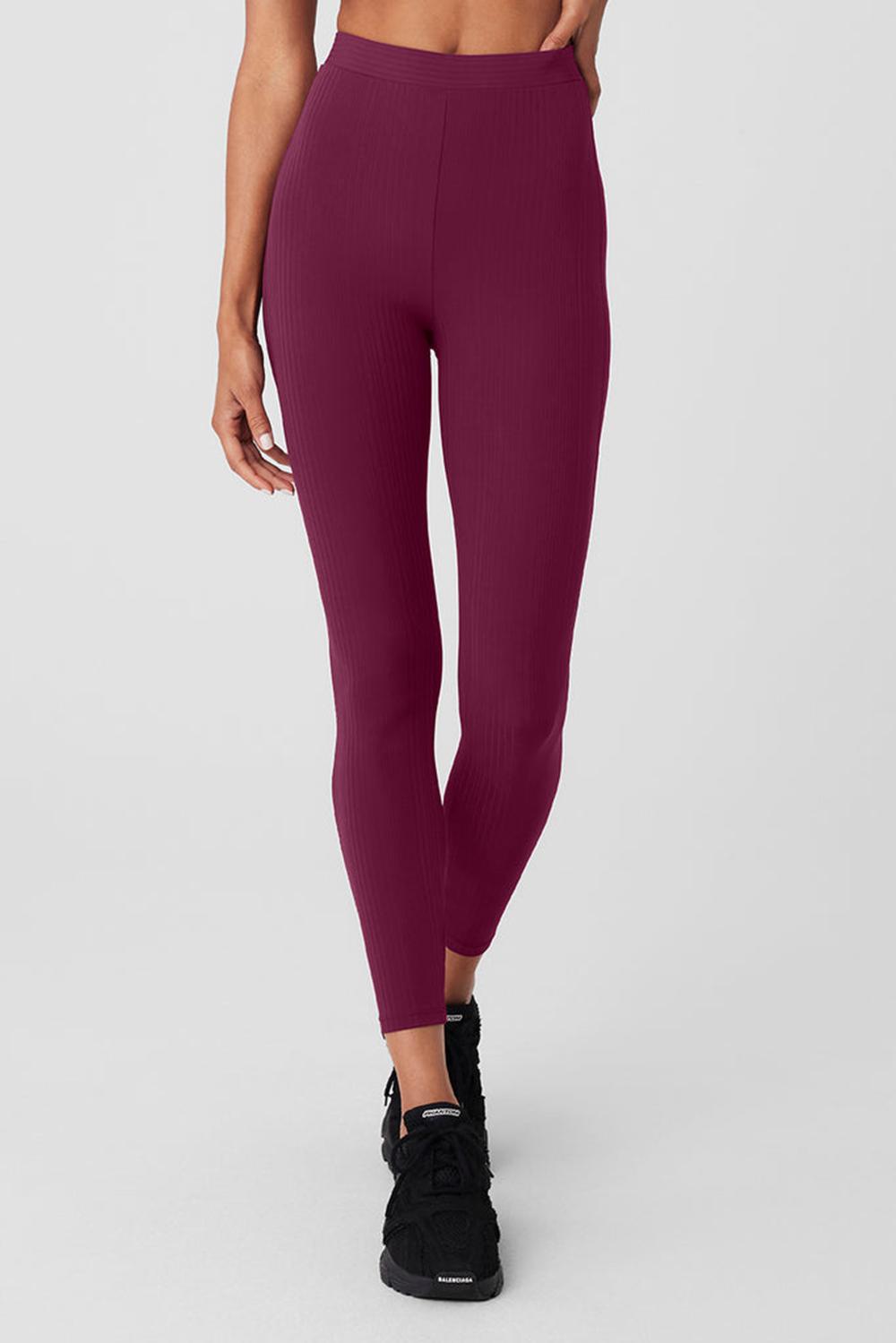 Leggins Alo Yoga High-Waist 7/8 Run It Back Mujer Wild Berry | Mexico  RVH-859713