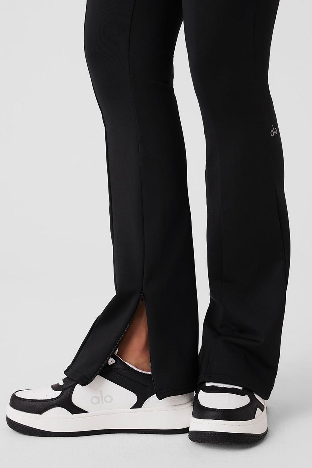 Leggins Alo Yoga High-Waist 7/8 Zip It Flare Mujer Negros | Mexico  JFK-958270