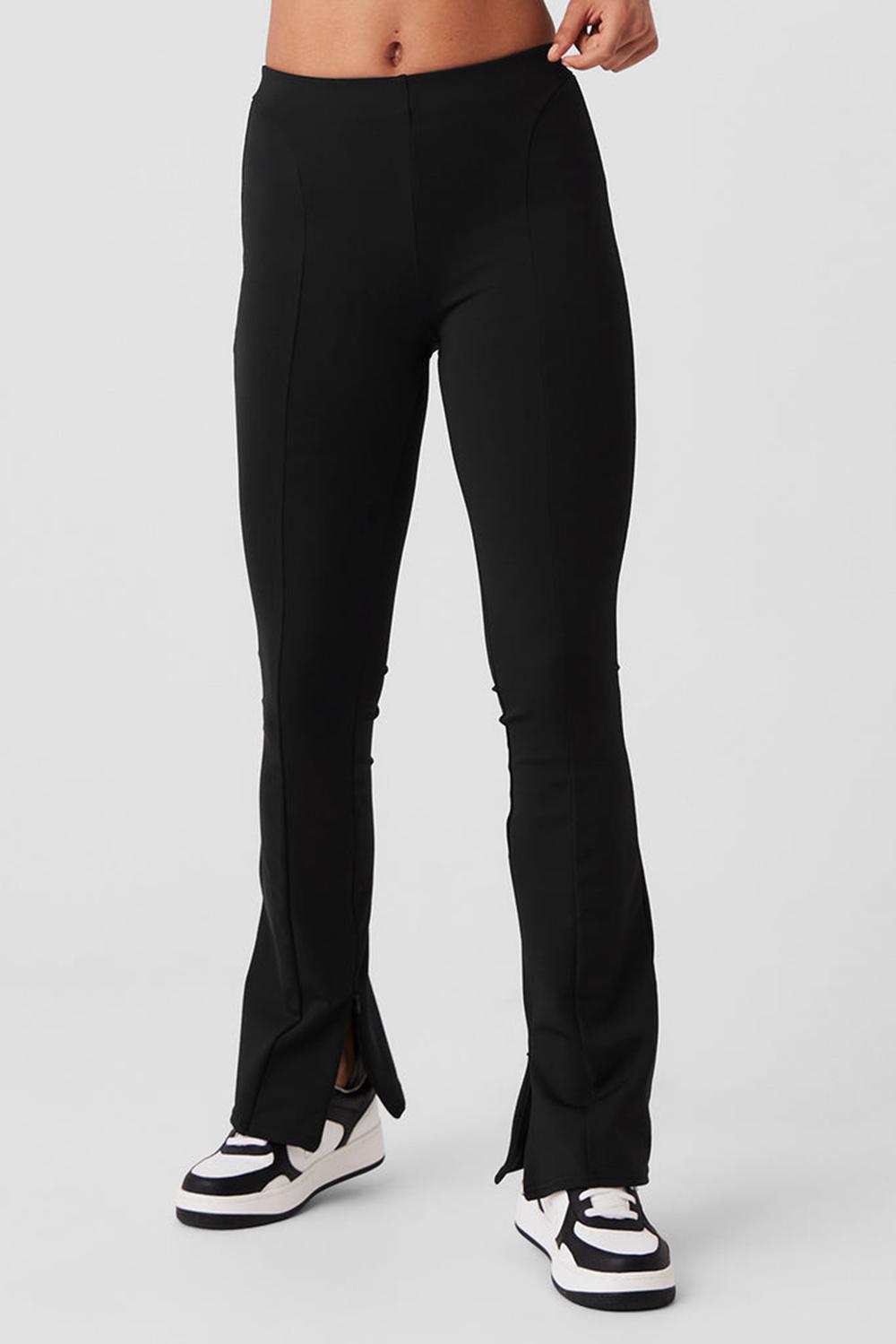 Leggins Alo Yoga High-Waist 7/8 Zip It Flare Mujer Negros | Mexico  JFK-958270
