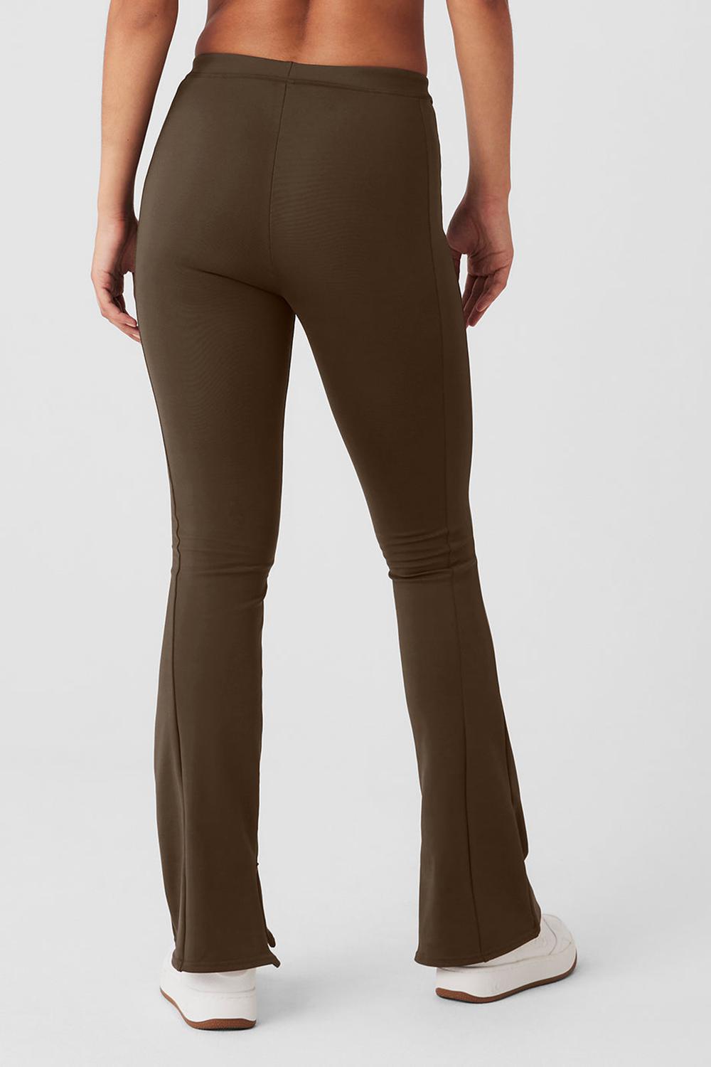 Leggins Alo Yoga High-Waist 7/8 Zip It Flare Mujer Espresso | Mexico  DXO-276301