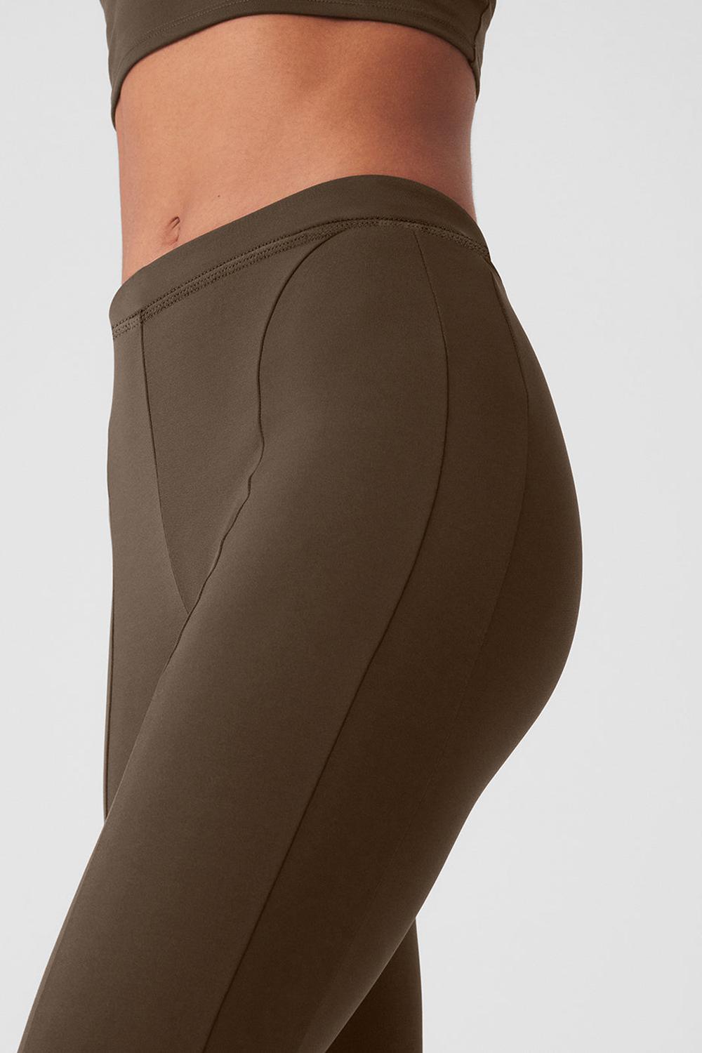 Leggins Alo Yoga High-Waist 7/8 Zip It Flare Mujer Espresso | Mexico  DXO-276301