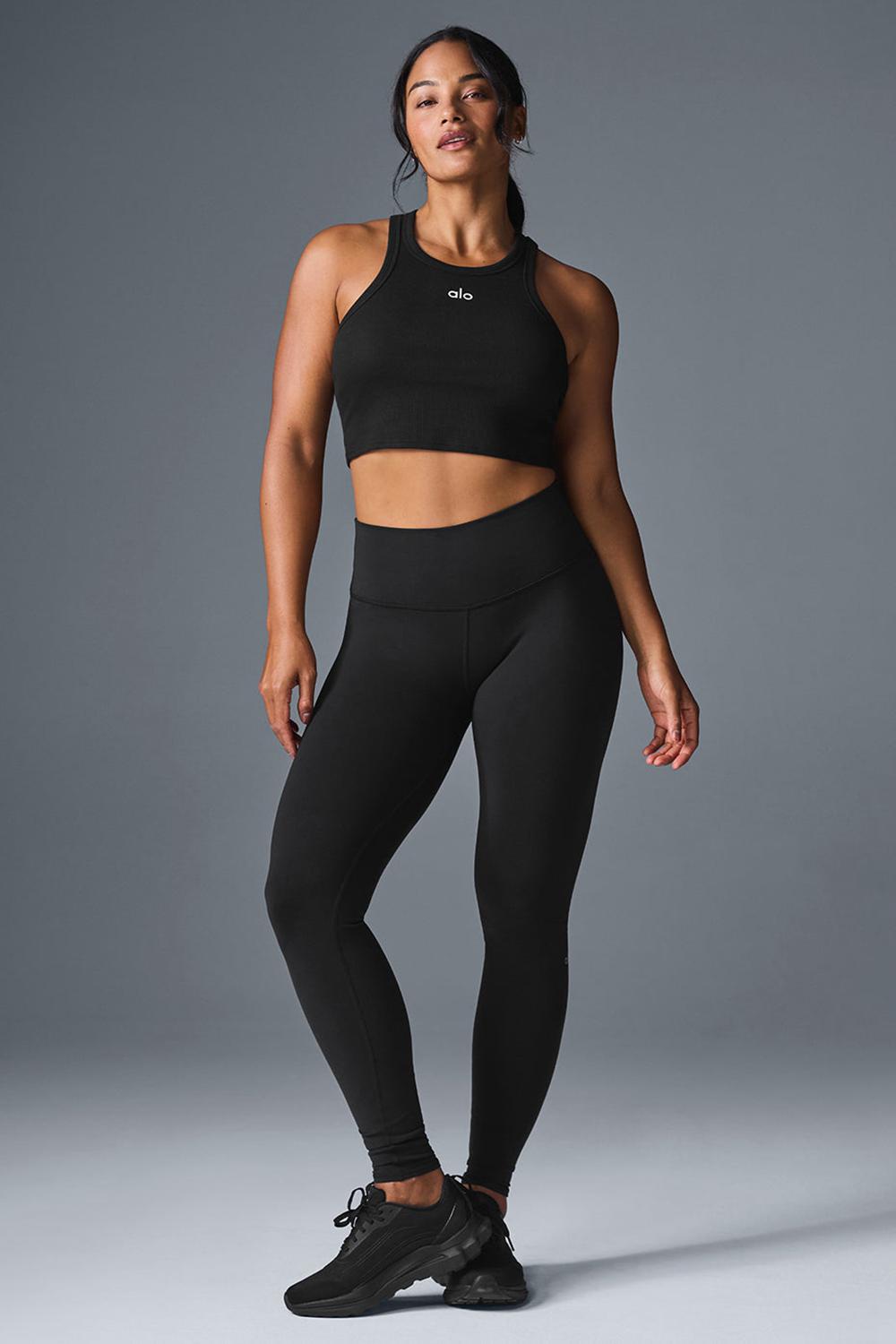 Leggins Alo Yoga High-Waist Airbrush Mujer Negros | Mexico  JHD-625084