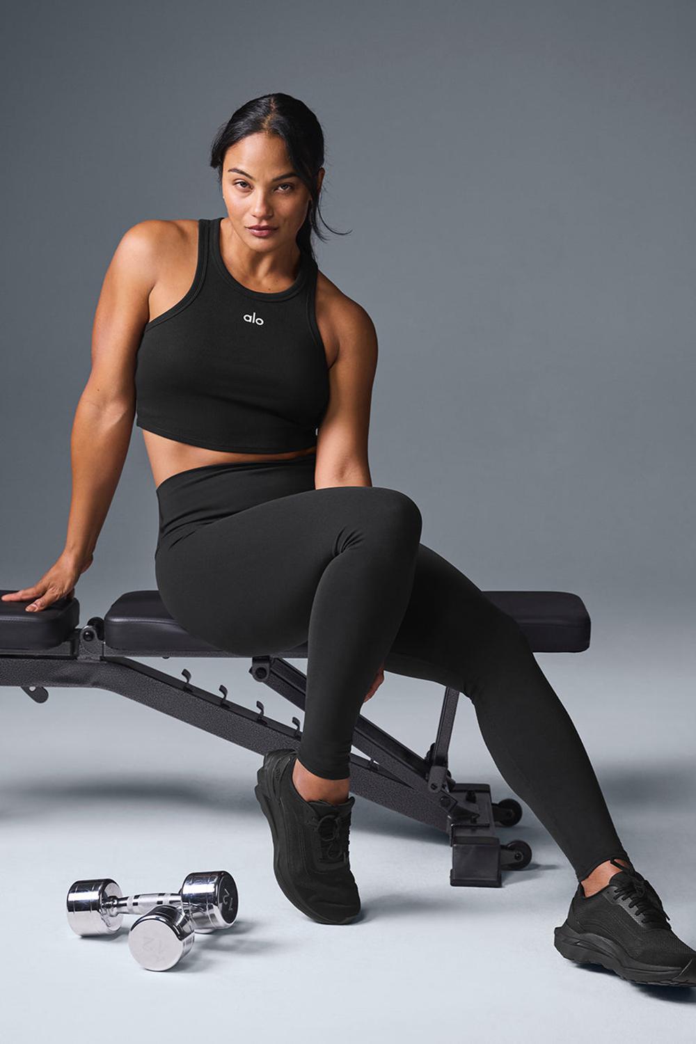 Leggins Alo Yoga High-Waist Airbrush Mujer Negros | Mexico  JHD-625084