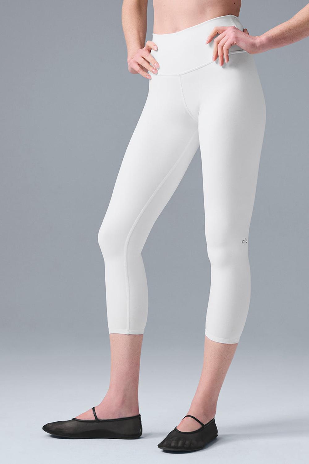 Leggins Alo Yoga High-Waist Airbrushris Mujer Blancos | Mexico  LXW-742106