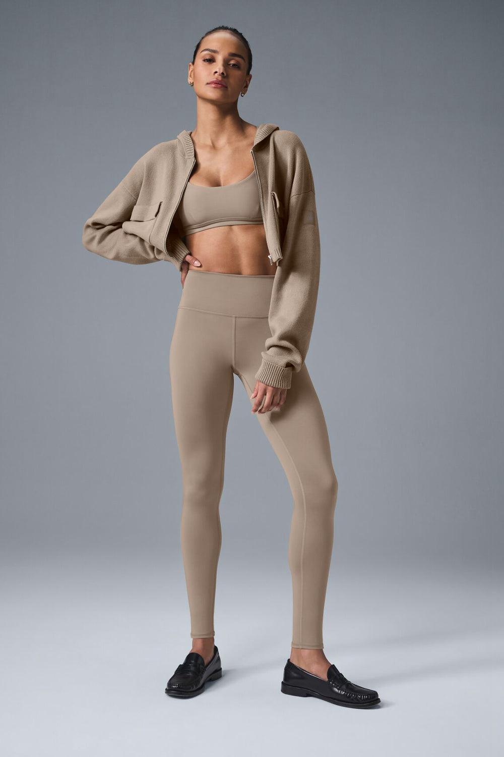 Leggins Alo Yoga High-Waist Airlift Mujer Gravel | Mexico  IGX-458192