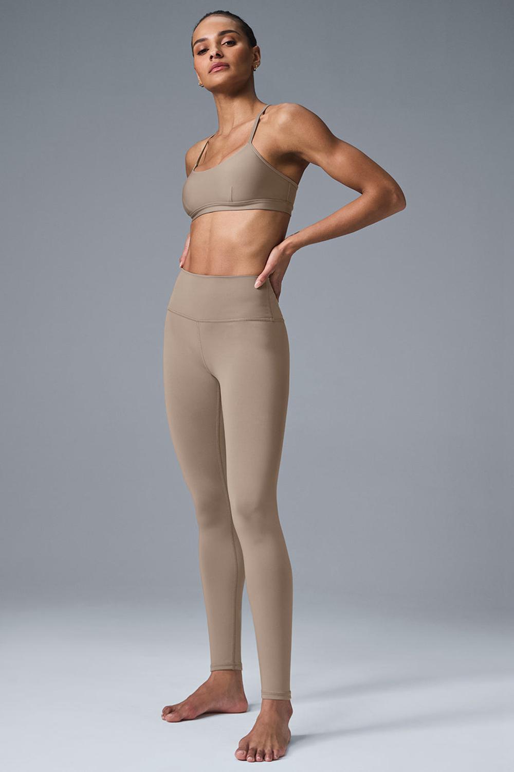 Leggins Alo Yoga High-Waist Airlift Mujer Gravel | Mexico  IGX-458192
