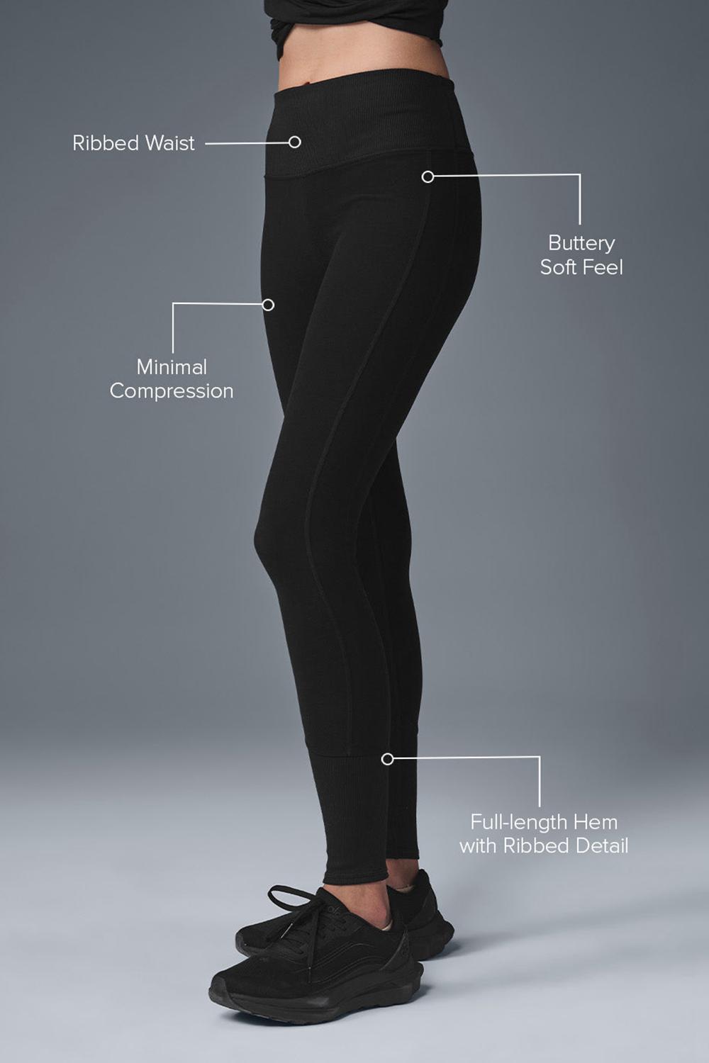 Leggins Alo Yoga High-Waist Alosoft Lounge Mujer Negros | Mexico  WEU-261054