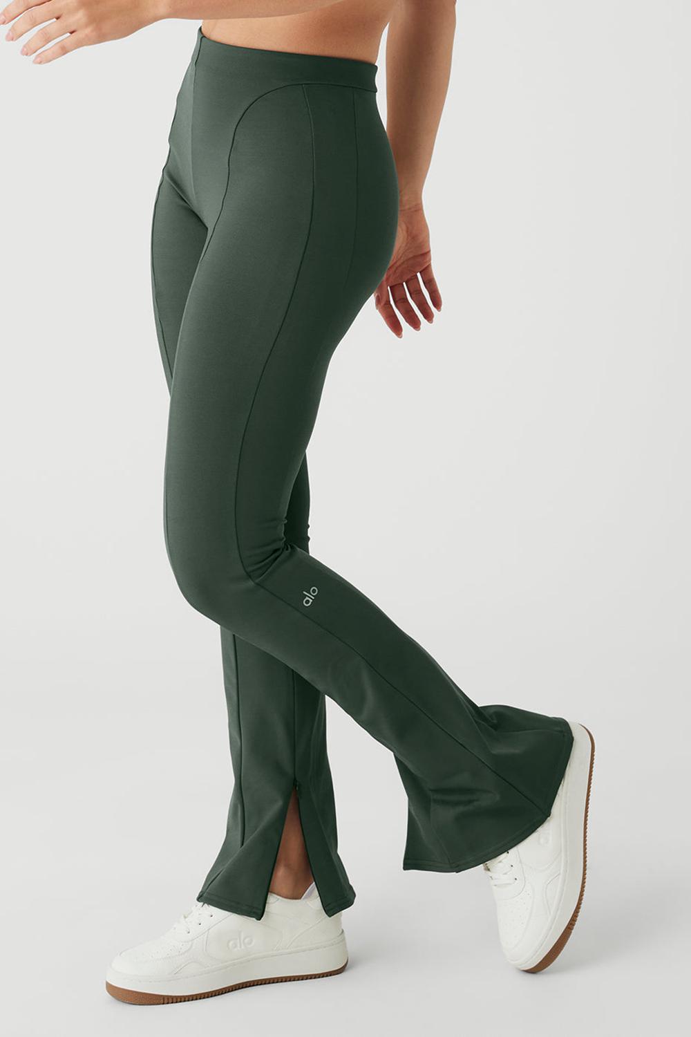Leggins Alo Yoga High-Waist Zip It Flare Mujer Azules | Mexico  GOS-436198
