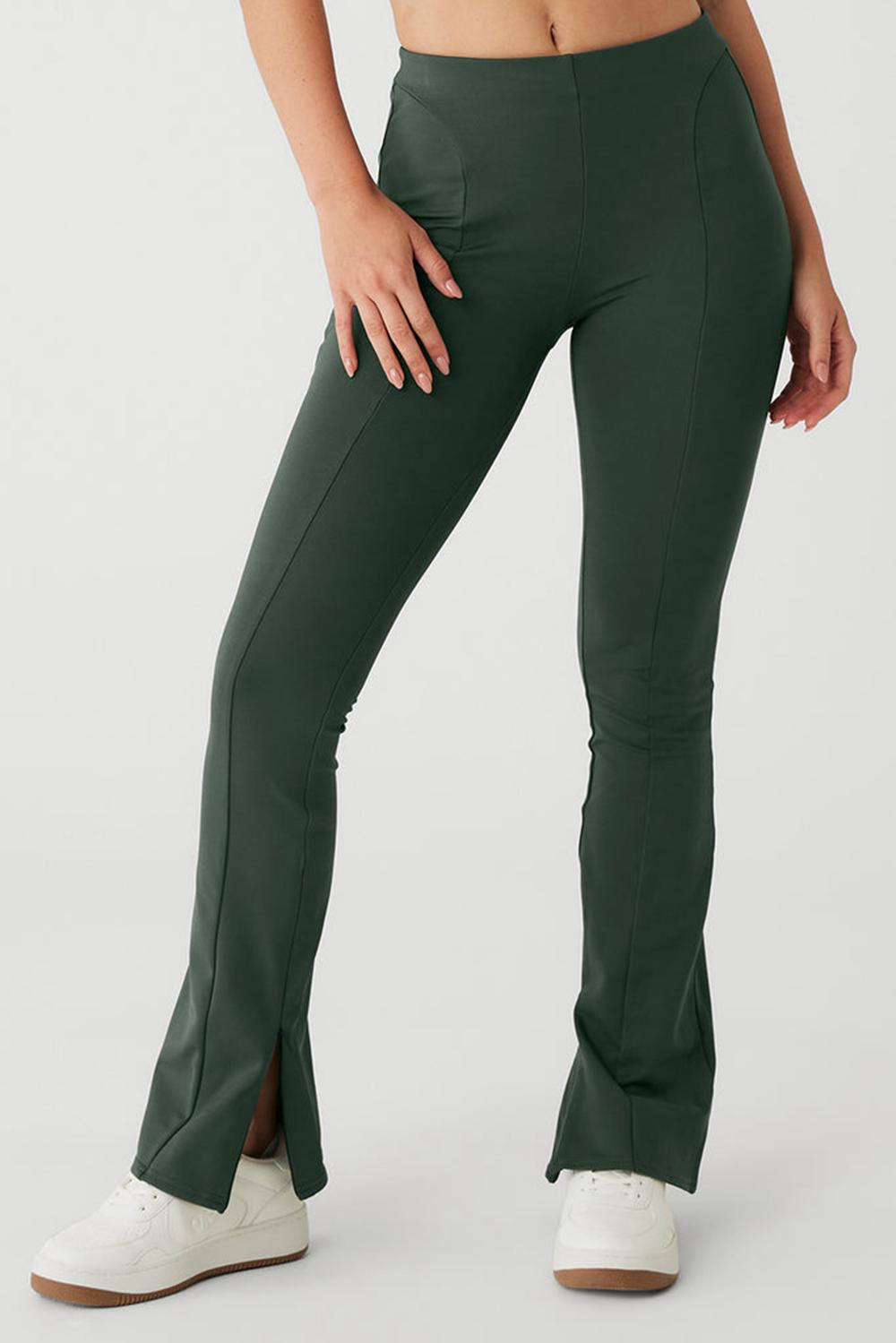 Leggins Alo Yoga High-Waist Zip It Flare Mujer Azules | Mexico  GOS-436198