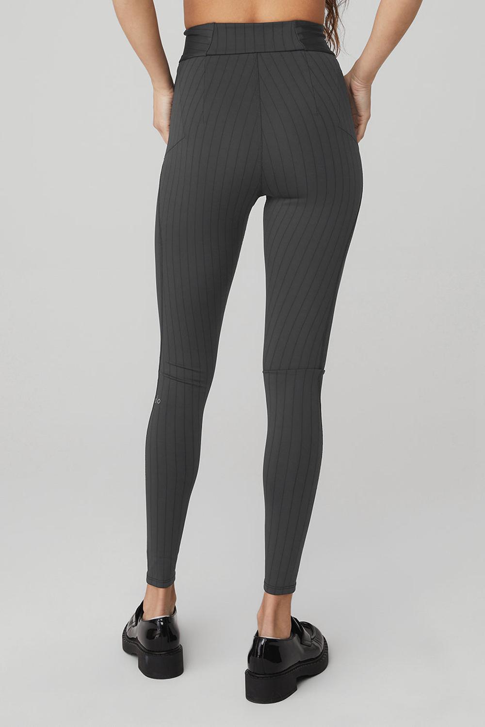 Leggins Alo Yoga Pinstripe Jacquard Extreme High-Waist Mujer Negros | Mexico  OFI-710932