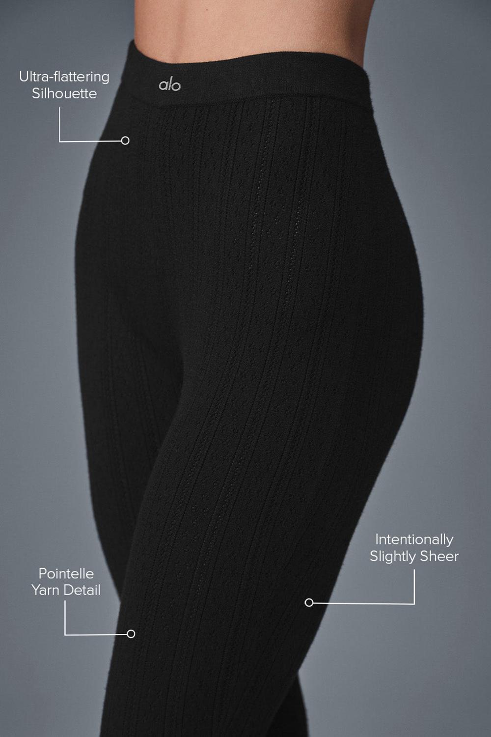 Leggins Alo Yoga Pointelle Sweater High-Waist Be Mine Mujer Negros | Mexico  WVN-107592