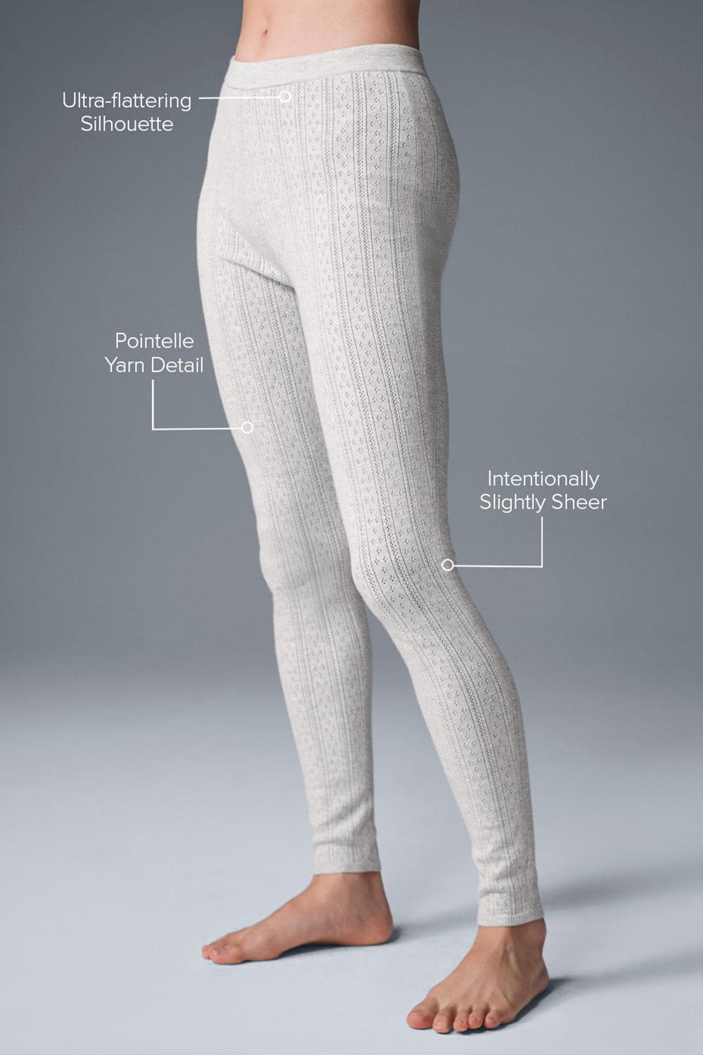 Leggins Alo Yoga Pointelle Sweater High-Waist Be Mine Mujer Grises Claro | Mexico  QNZ-835197