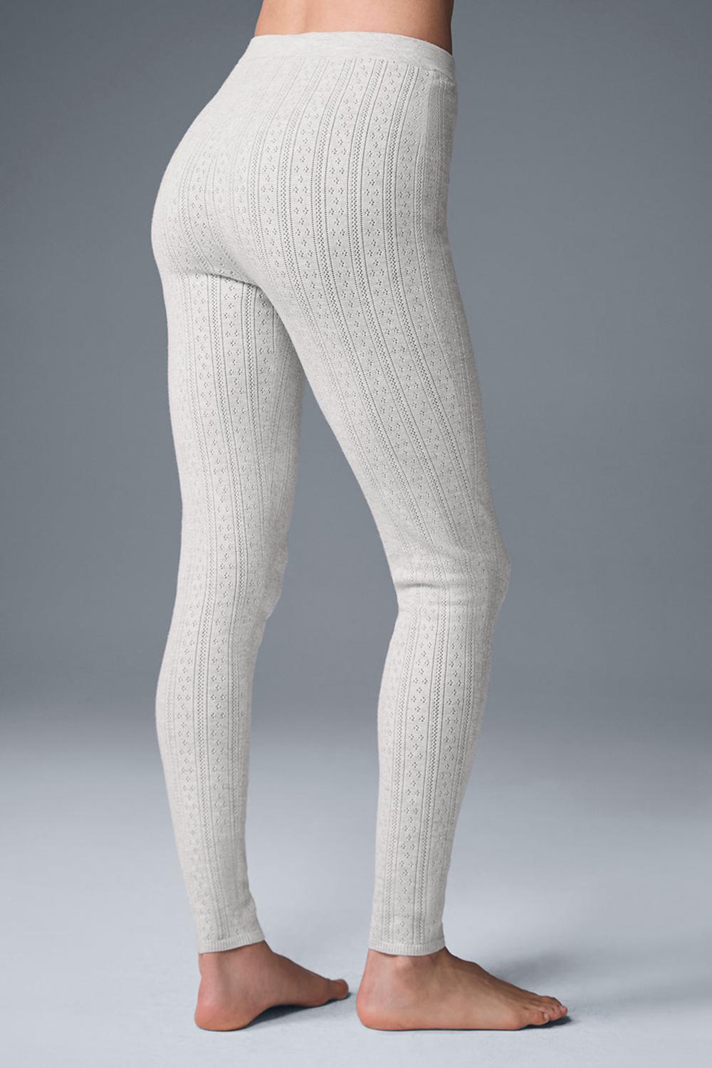 Leggins Alo Yoga Pointelle Sweater High-Waist Be Mine Mujer Grises Claro | Mexico  QNZ-835197