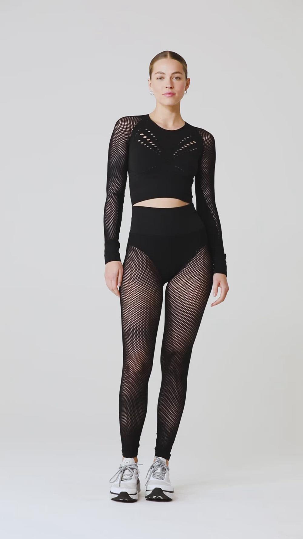Leggins Alo Yoga Seamless High-Waist 7/8 Limitless Open Air Mujer Blancos | Mexico  DAU-837512