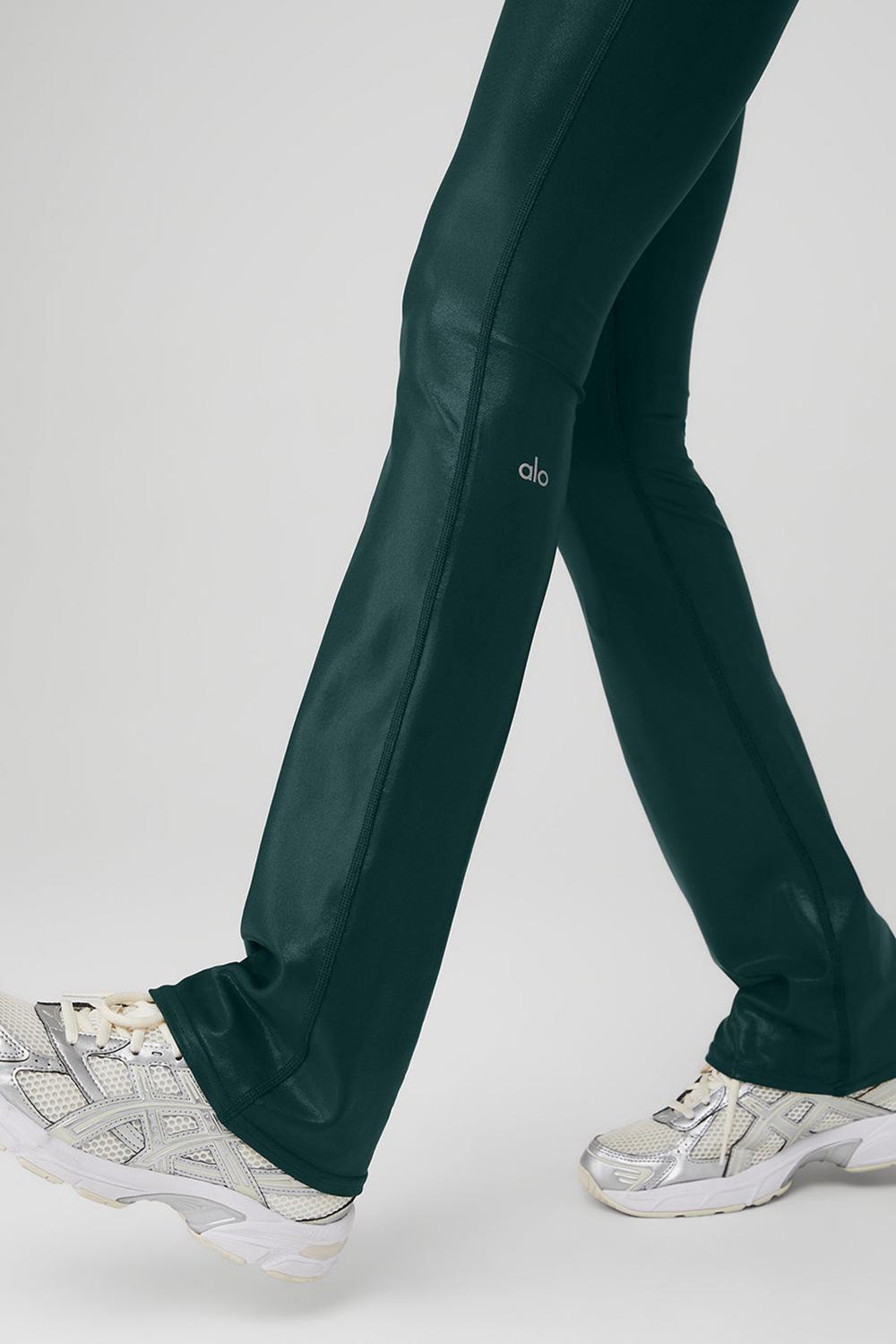 Leggins Alo Yoga Super Shine Low-Rise Bootcut Mujer Verdes | Mexico  JUC-513267