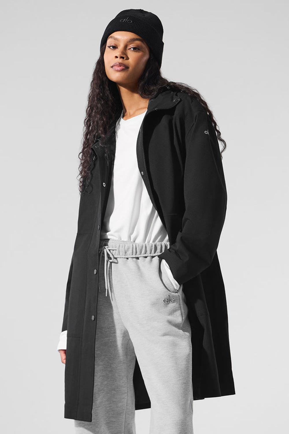 Long Coat Alo Yoga Rain Or Shine Mujer Negros | Mexico  OWE-385964