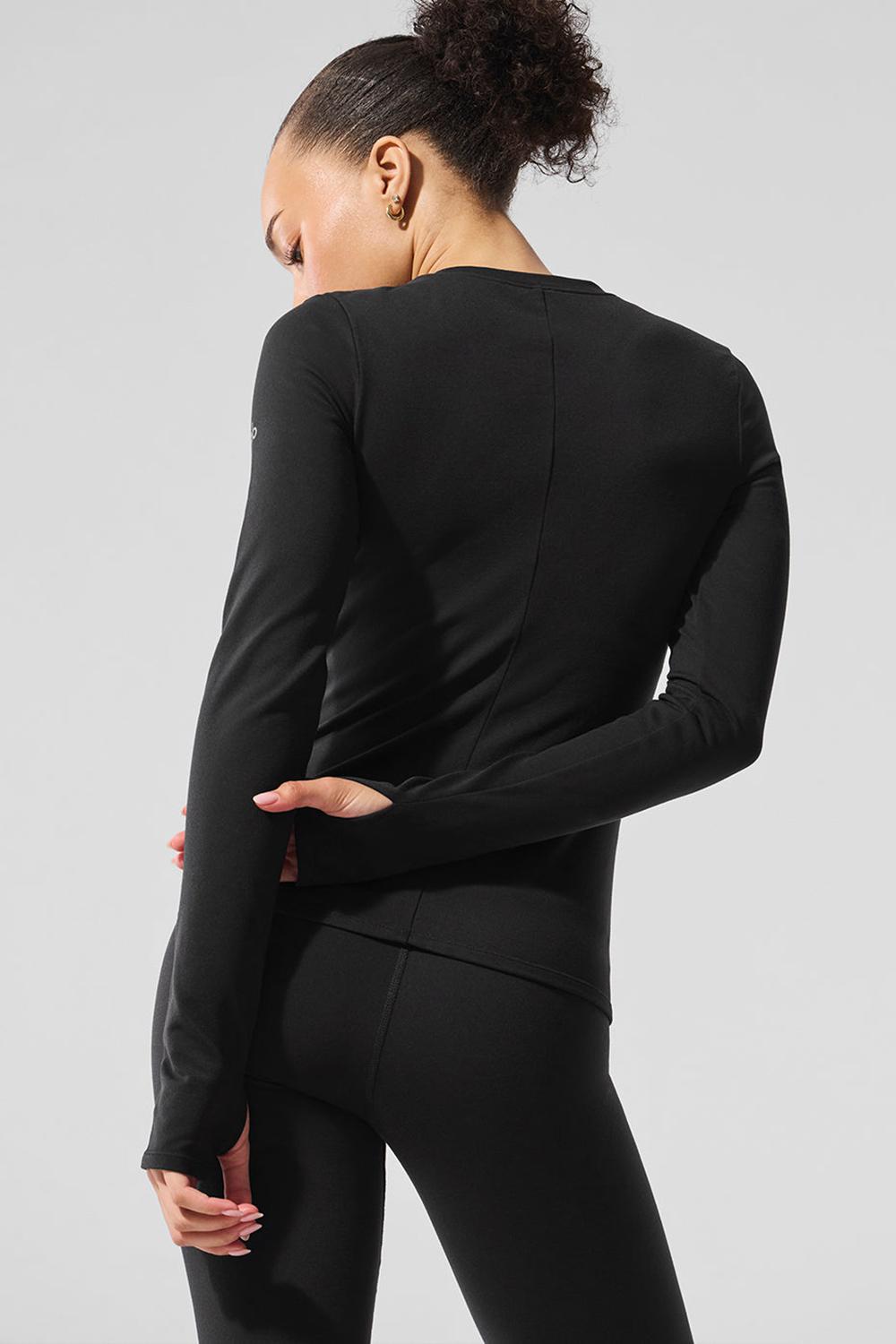 Manga Larga Alo Yoga Airbrush Winter Warm Nocturne Mujer Negros | Mexico  DKY-420357